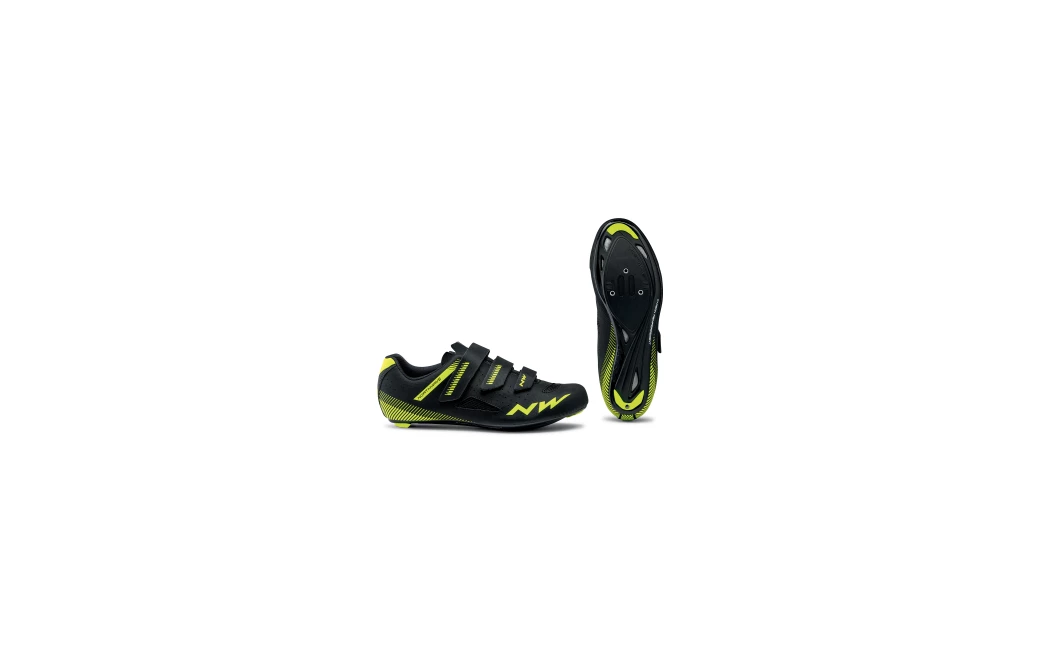 Chaussures Route Northwave Core Velcro Noir/Jaune 1 Chaussures Route Northwave Core Velcro Noir/Jaune