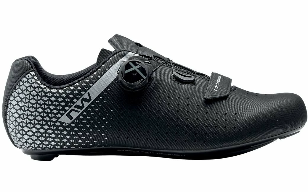 Chaussures Vélo De Route Northwave Core Plus 2 Noir/Gris 2 Chaussures Vélo De Route Northwave Core Plus 2 Noir/Gris – Image 2