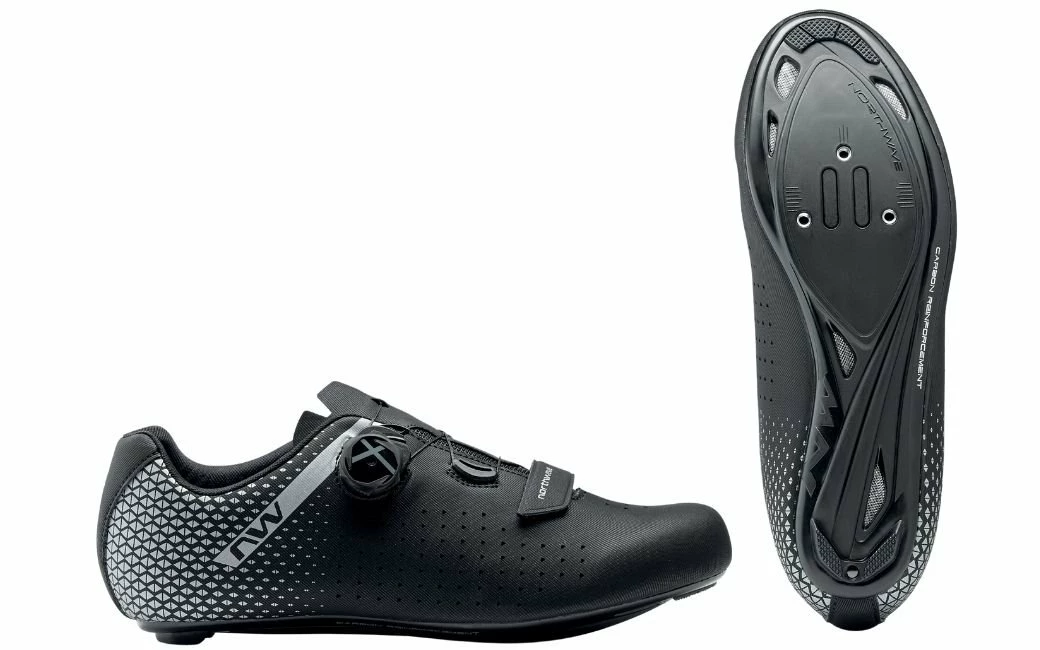 Chaussures Vélo De Route Northwave Core Plus 2 Noir/Gris 1 Chaussures Vélo De Route Northwave Core Plus 2 Noir/Gris