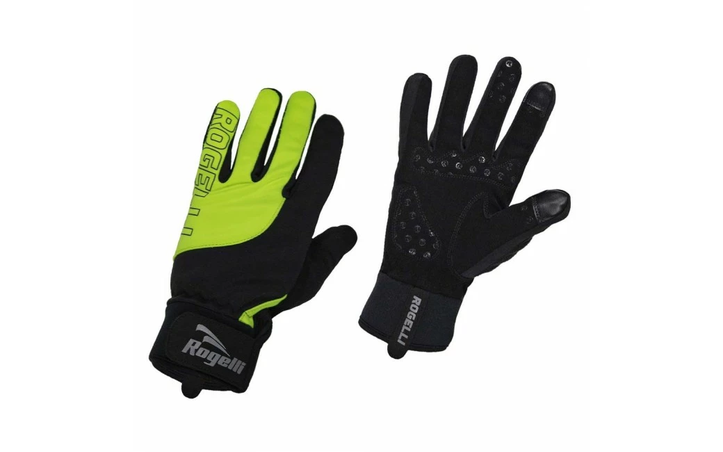 Gants Vélo Hiver Rogelli Storm Noir/Jaune Fluo 1 Gants Vélo Hiver Rogelli Storm Noir/Jaune Fluo