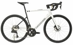 Vélo Route CANNONDALE SuperSix EVO Carbon Disc 105 Di2 Blanc/Noir - 2023