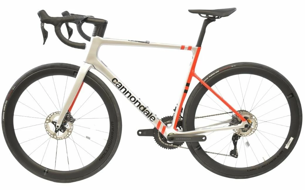 Vélo Route CANNONDALE SuperSix EVO Carbon Disc Ultegra Di2 Gris/Rouge - 2022 2 Vélo Route CANNONDALE SuperSix EVO Carbon Disc Ultegra Di2 Gris/Rouge - 2022 – Image 2